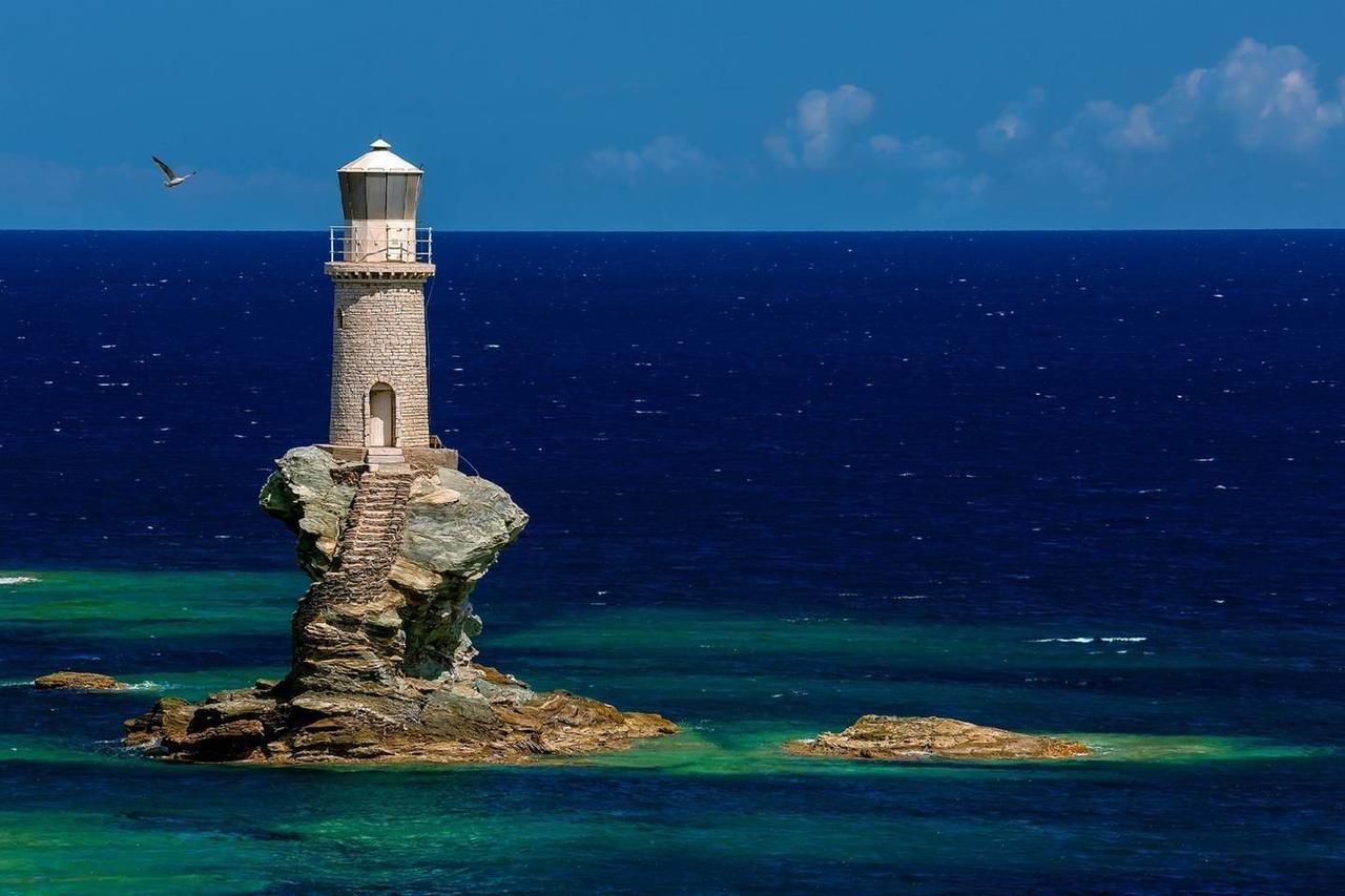 "Aura" Apt In Stone Tower 1690 • Andros Aidonia  Exterior foto